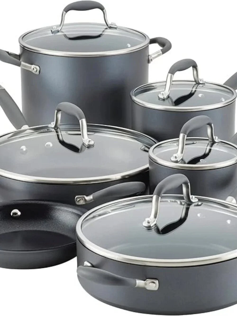 Anolon 84631 Advanced Home 11-Piece Cookware Set - Moonstone